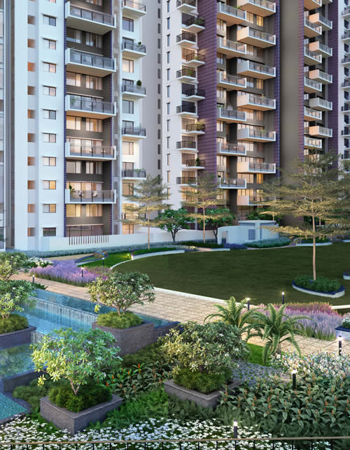 Landscaped And Vehicle-Free Podium