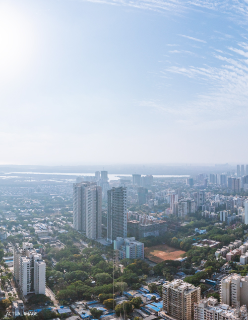 Serene views of the creek and cityscape 